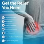 SciatiEase Sciatic Nerve Health Support Supplement - Nerve Support Formula with AlphaPalm, Pea, Vitamin B Complex, Alpha Lipoic Acid 300mg - 120 Capsules - Image 7